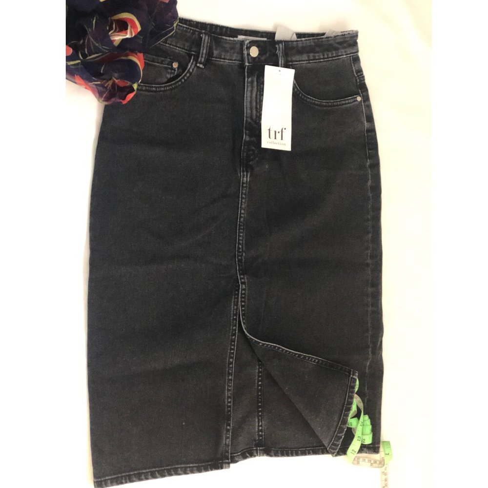 NWT Zara Authentic Denim by TRF Denim Skirt L